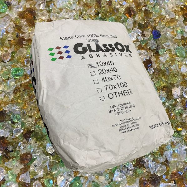 GlassOx AbrasivesTM 10x40, 50lbs Bag