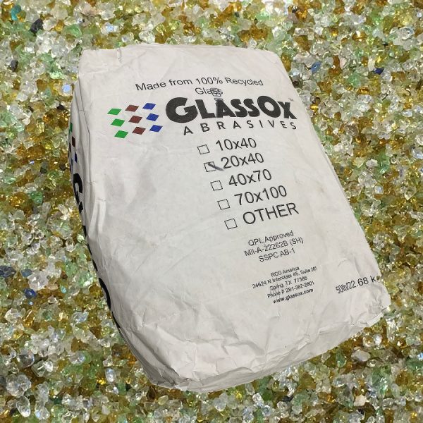 GlassOx AbrasivesTM 20x40, 50lbs Bag